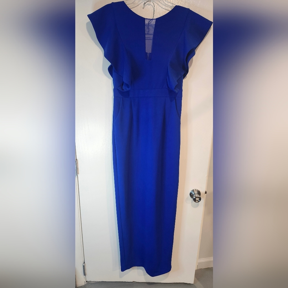 NEW YEARS EVE DRESS TO IMPRESS. GOODTIME USA SIZE M BLUE GOWN